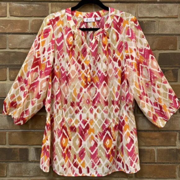 D & Co Tops - D & Co Blouse 3/4 Sleeve Size: Large